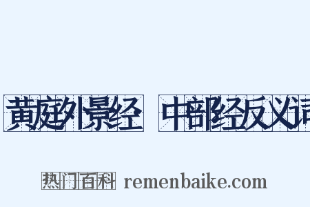 黄庭外景经·中部经反义词是什么意思的图片